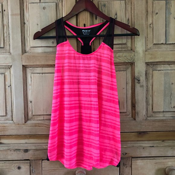 Workout Tops - 🎁 Hot Pink and Black Racerback Workout Tank 8